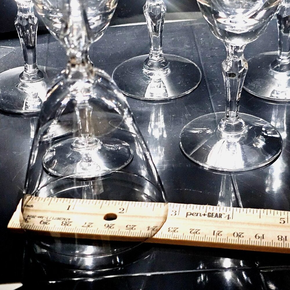 6 Fostoria Engagement Platinum Cocktail Glasses 5.25" vtg silver trim 4oz toasti - Picture 5 of 9